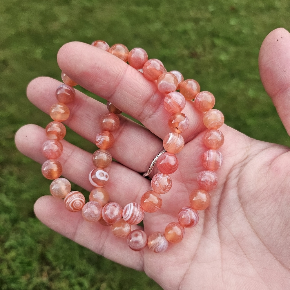 8mm medicine agate bracelet